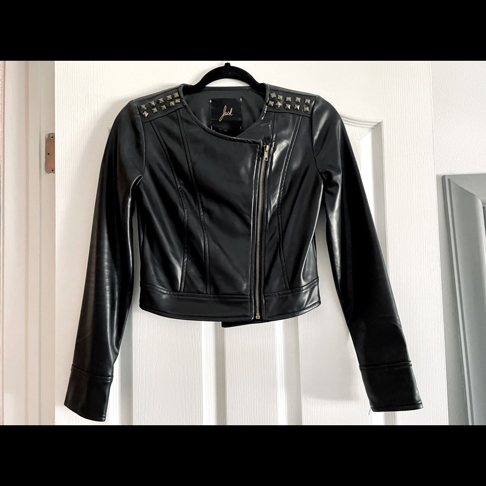 BB Dakota Jack Faux Leather Moto Jacket Size XS